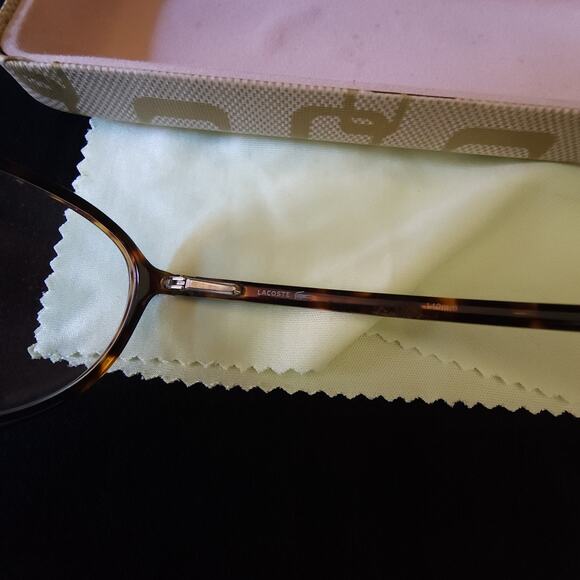 Lacoste Eyeglasses Tortoise Shell LA12034 TT 46-19- 140mm Womens Frames w/ Case - Picture 6 of 13